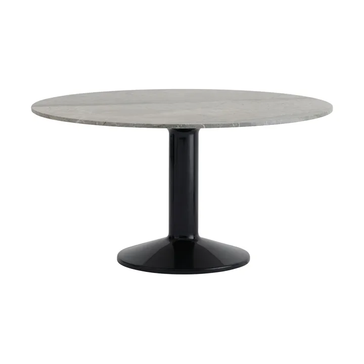 Table à pied central Midst - Marbre gris-black, Ø140 cm - Muuto
