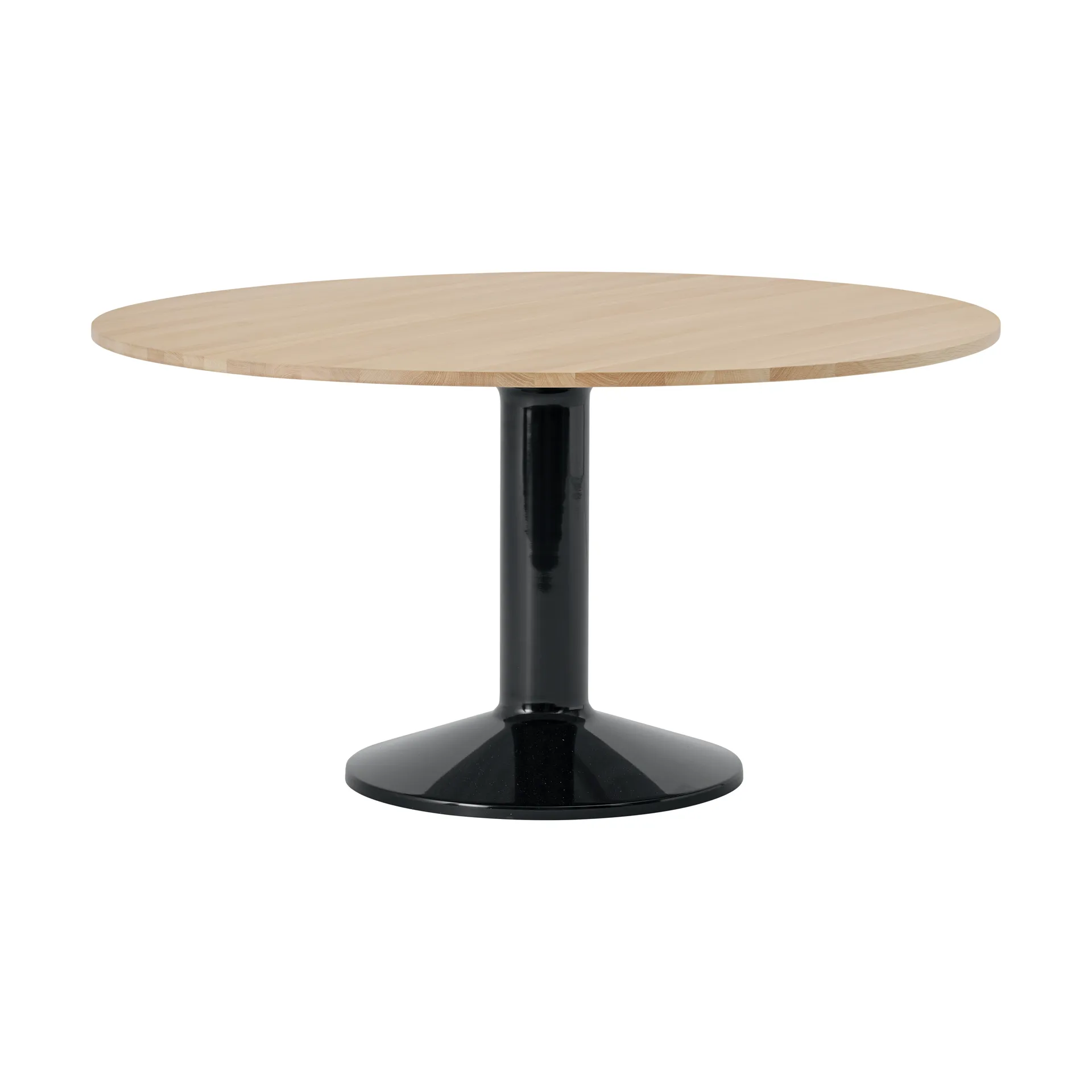 Table à pied central Midst, Oiled oak-black, Ø140 cm Muuto