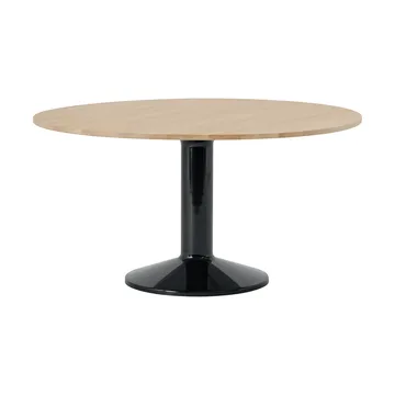 Table à pied central Midst - Oiled oak-black, Ø140 cm - Muuto