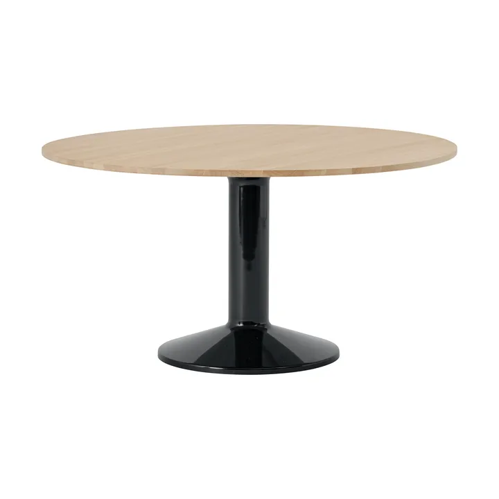 Table à pied central Midst - Oiled oak-black, Ø140 cm - Muuto