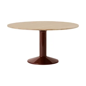 Table à pied central Midst - Oiled oak-dark red, Ø140 cm - Muuto