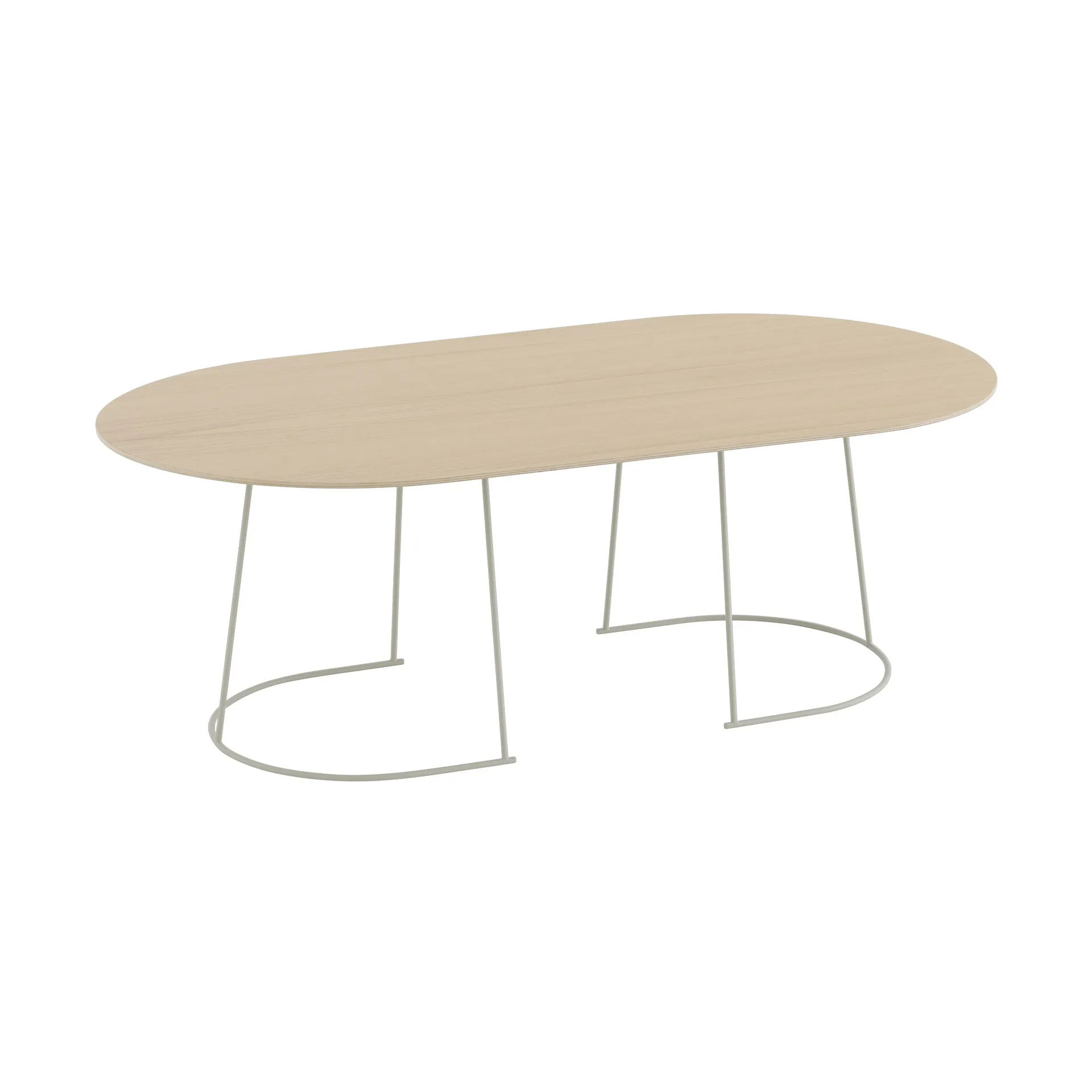 Table basse Airy, grand, Placage chêne laqué - off white Muuto