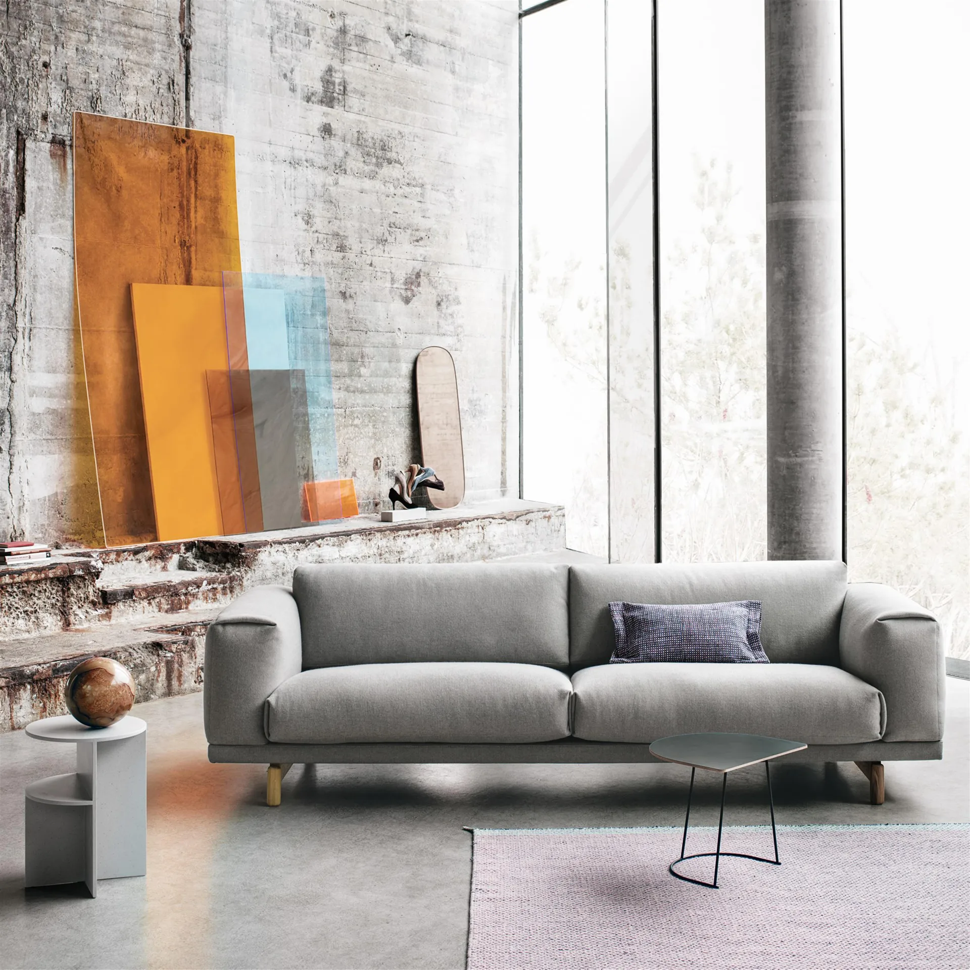 Table basse Airy Half Size, noir Muuto