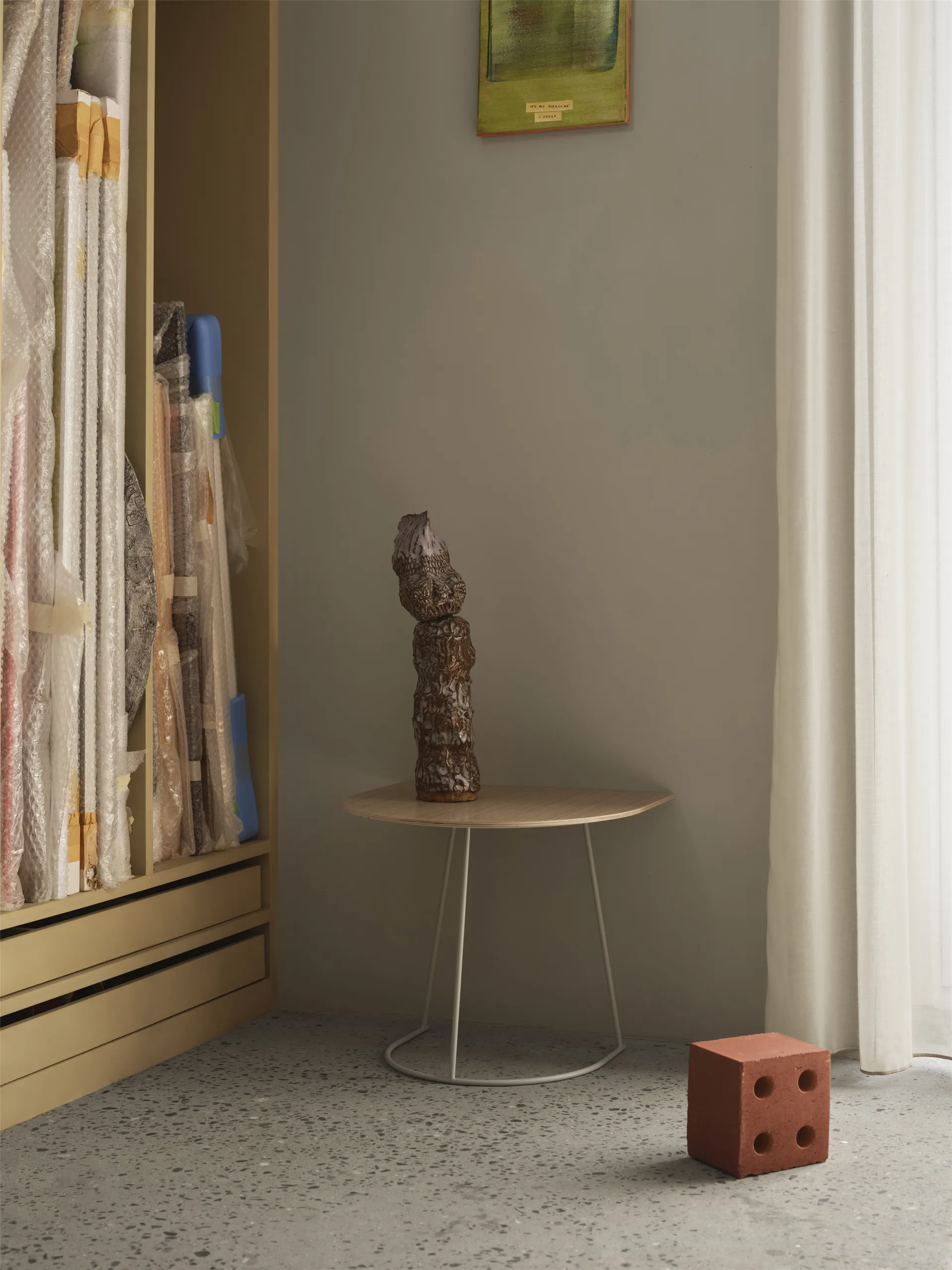 Table basse Airy Half Size, Placage chêne laqué - off white Muuto