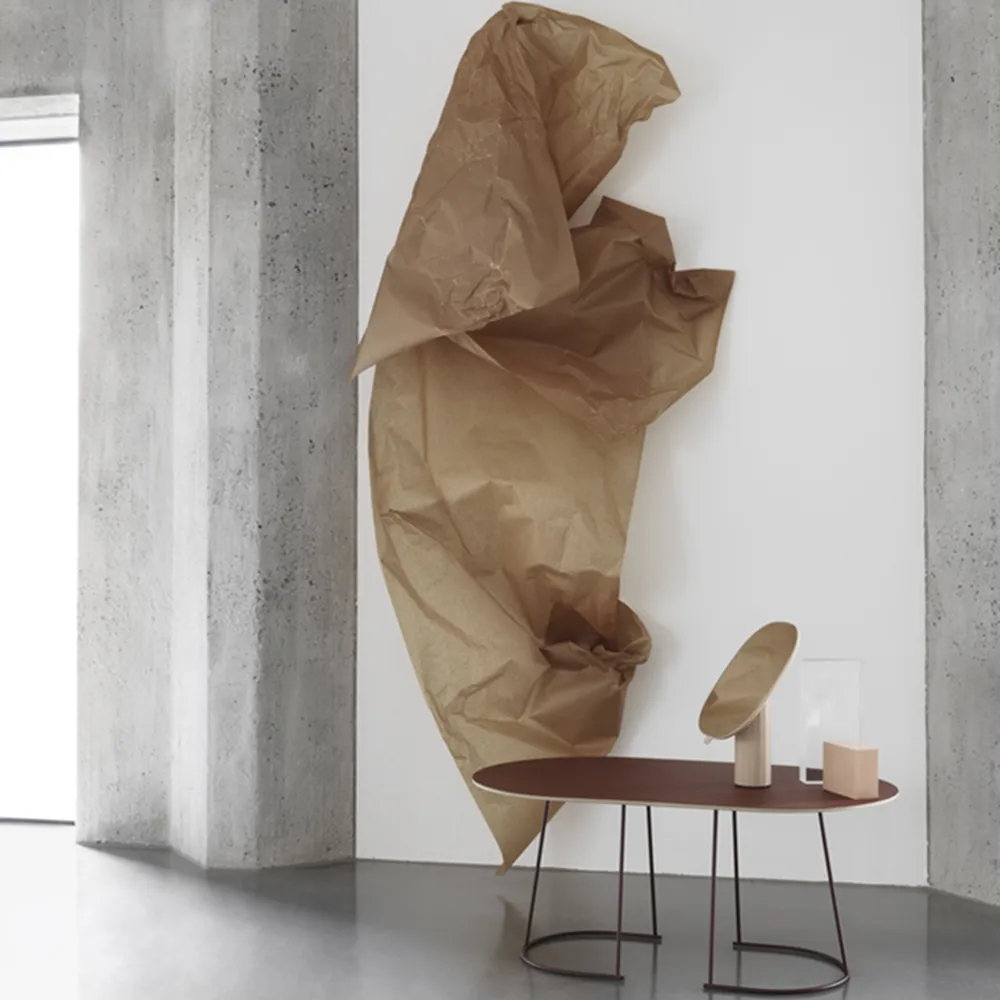 Table basse Airy ovale, grey, nanolaminé, large Muuto