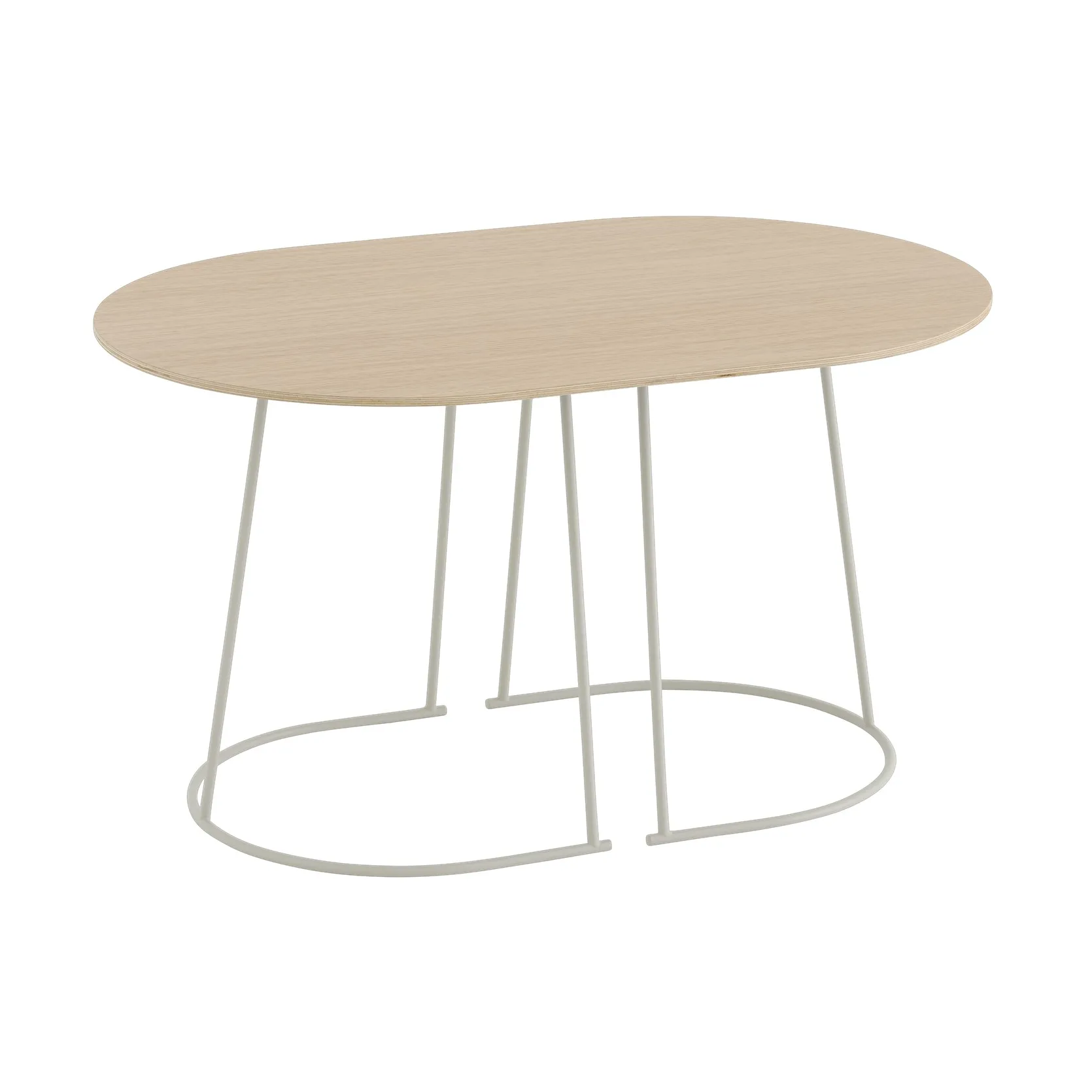 Table basse Airy S, Placage chêne laqué - off white Muuto