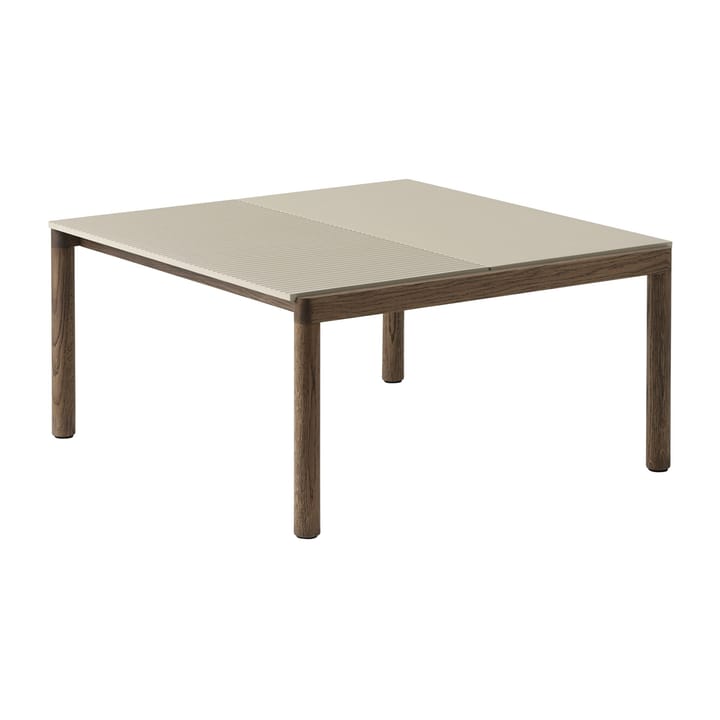 Table basse Couple 1 Plain-1 Wavy 80x84x40 cm - Sand-dark oiled oak - Muuto