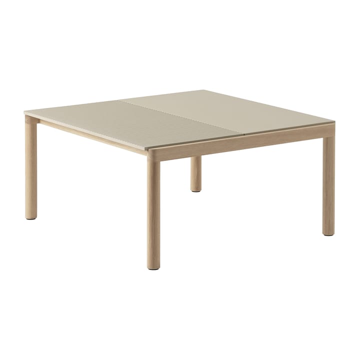 Table basse Couple 1 Plain-1 Wavy 80x84x40 cm - Sand-oak - Muuto