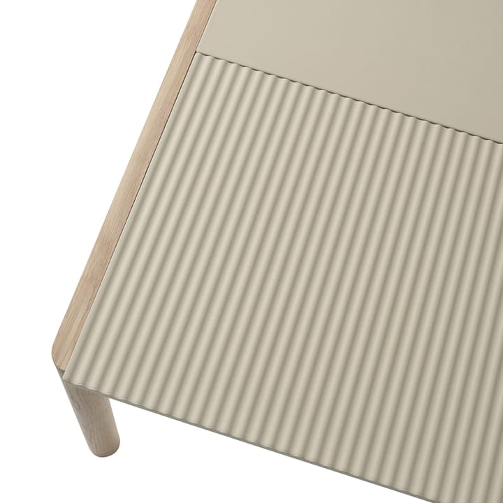 Table basse Couple 1 Plain-1 Wavy 80x84x40 cm, Sand-oak Muuto