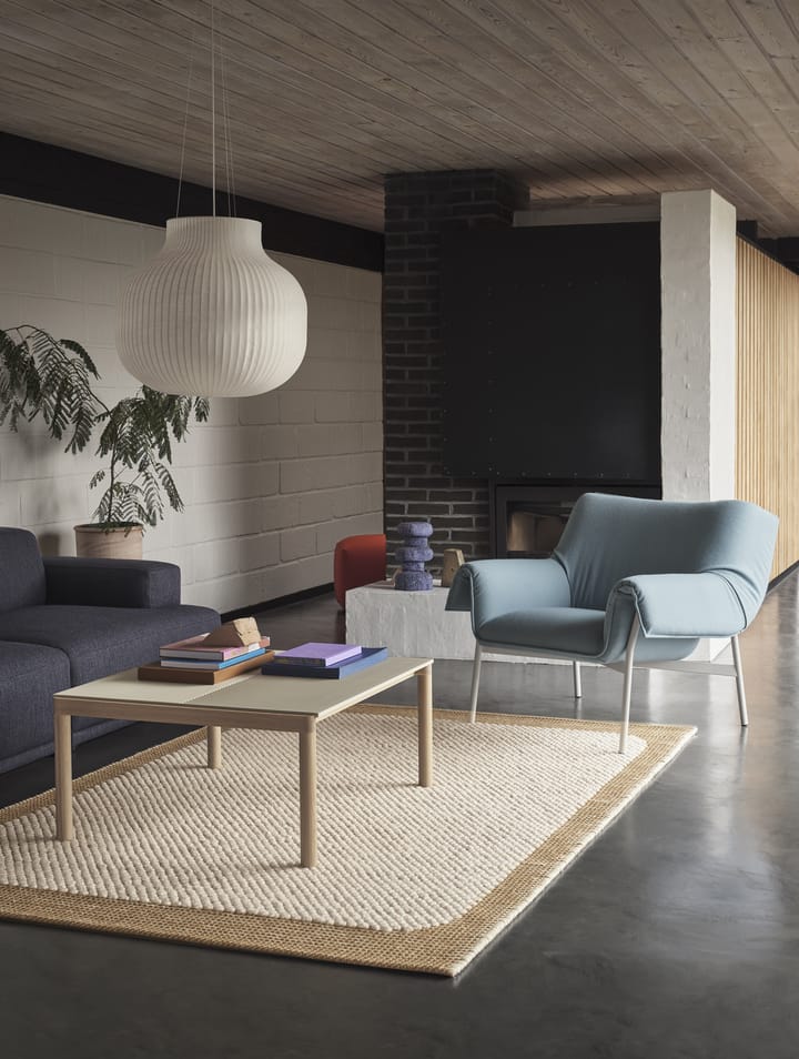 Table basse Couple 1 Plain-1 Wavy 80x84x40 cm, Sand-oak Muuto