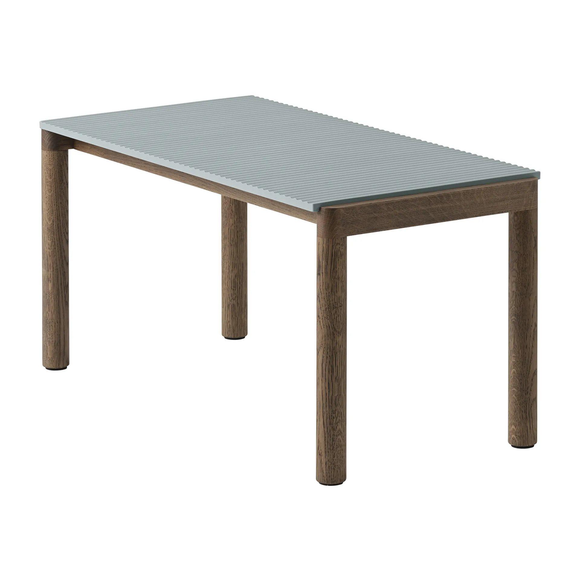 Table basse Couple 1 Wavy 40x84x40 cm, Pale blue-dark oiled oak Muuto