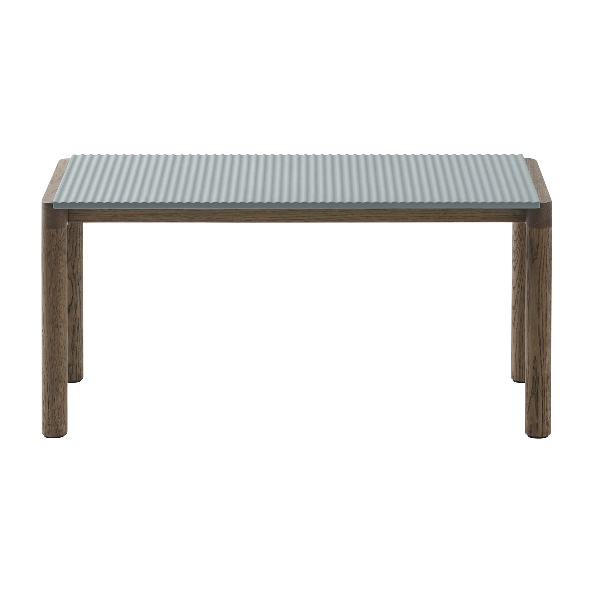 Table basse Couple 1 Wavy 40x84x40 cm, Pale blue-dark oiled oak Muuto