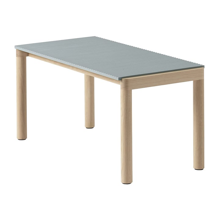 Table basse Couple 1 Wavy 40x84x40 cm - Pale blue-oak - Muuto