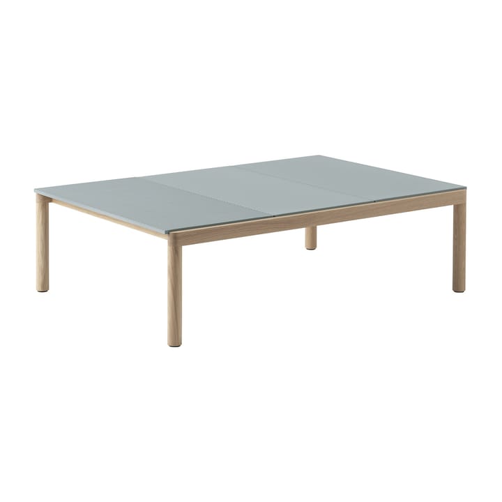 Table basse Couple 2 Plain-1 Wavy 120x84x35 cm - Pale blue-oak - Muuto