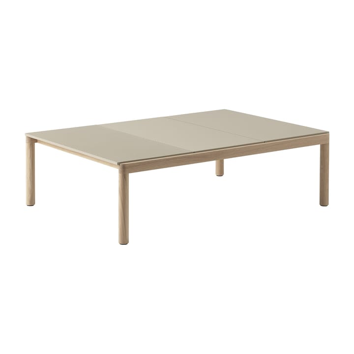 Table basse Couple 2 Plain-1 Wavy 120x84x35 cm - Sand-oak - Muuto