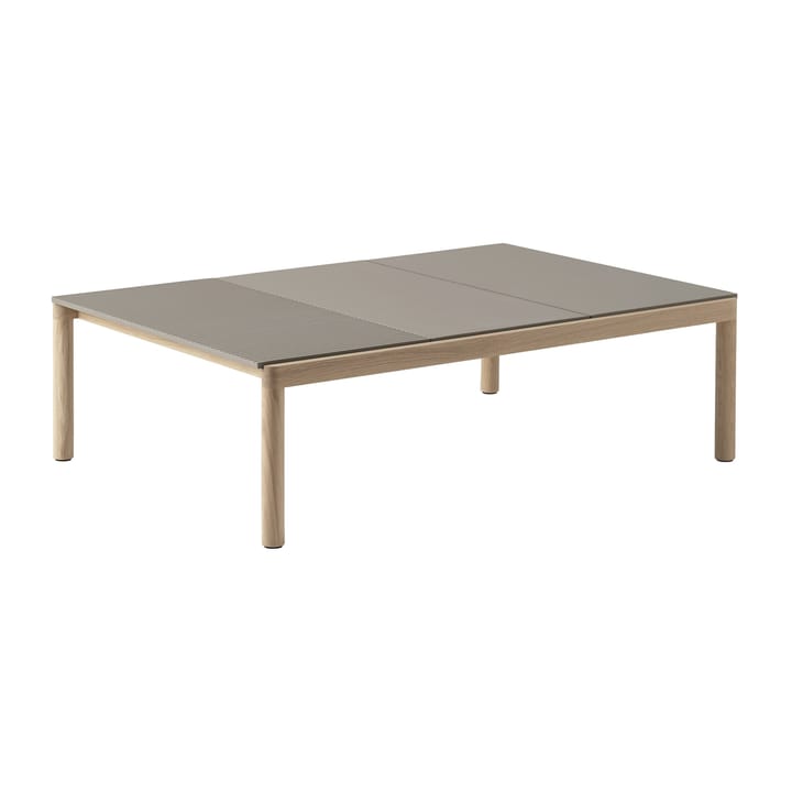 Table basse Couple 2 Plain-1 Wavy 120x84x35 cm - Taupe-oak - Muuto