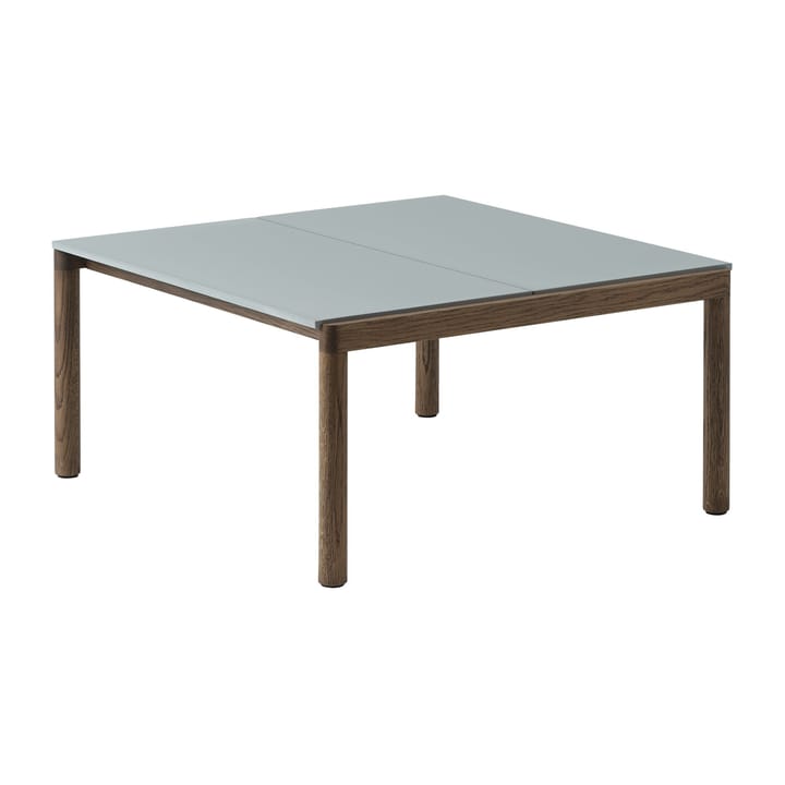 Table basse Couple 2 Plain 80x84x40 cm - Pale blue-dark oiled oak - Muuto