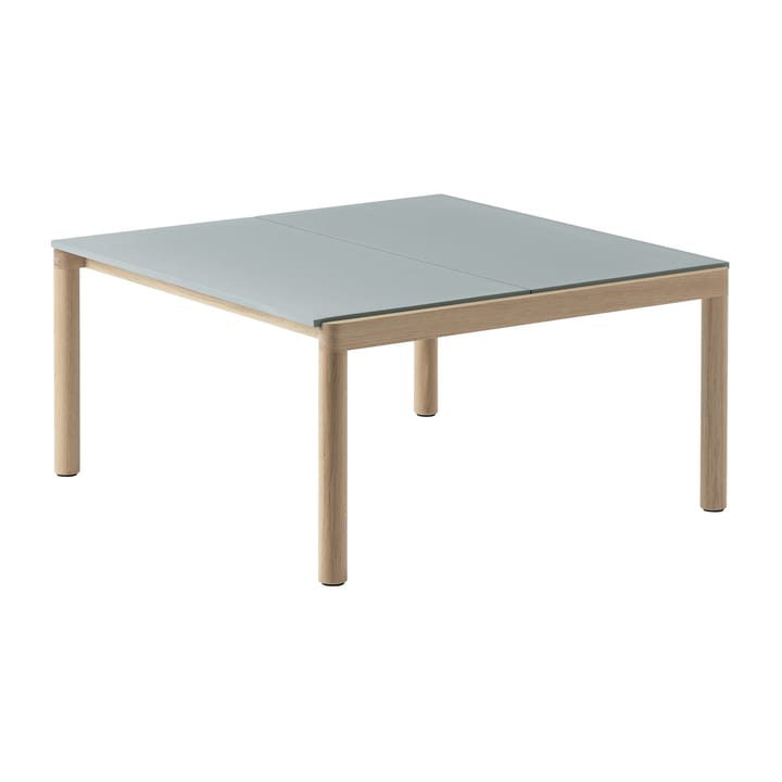 Table basse Couple 2 Plain 80x84x40 cm - Pale blue-oak - Muuto