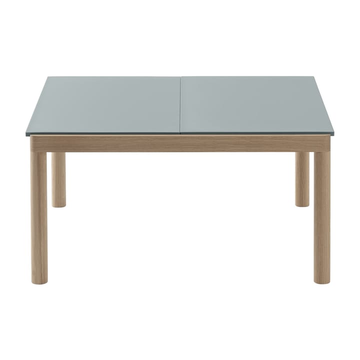 Table basse Couple 2 Plain 80x84x40 cm - Pale blue-oak - Muuto