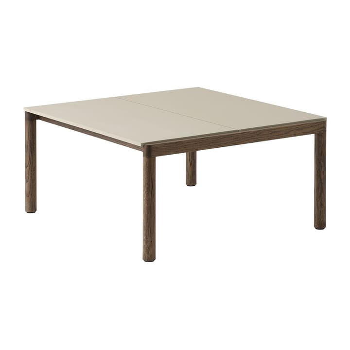 Table basse Couple 2 Plain 80x84x40 cm - Sand-dark oiled oak - Muuto