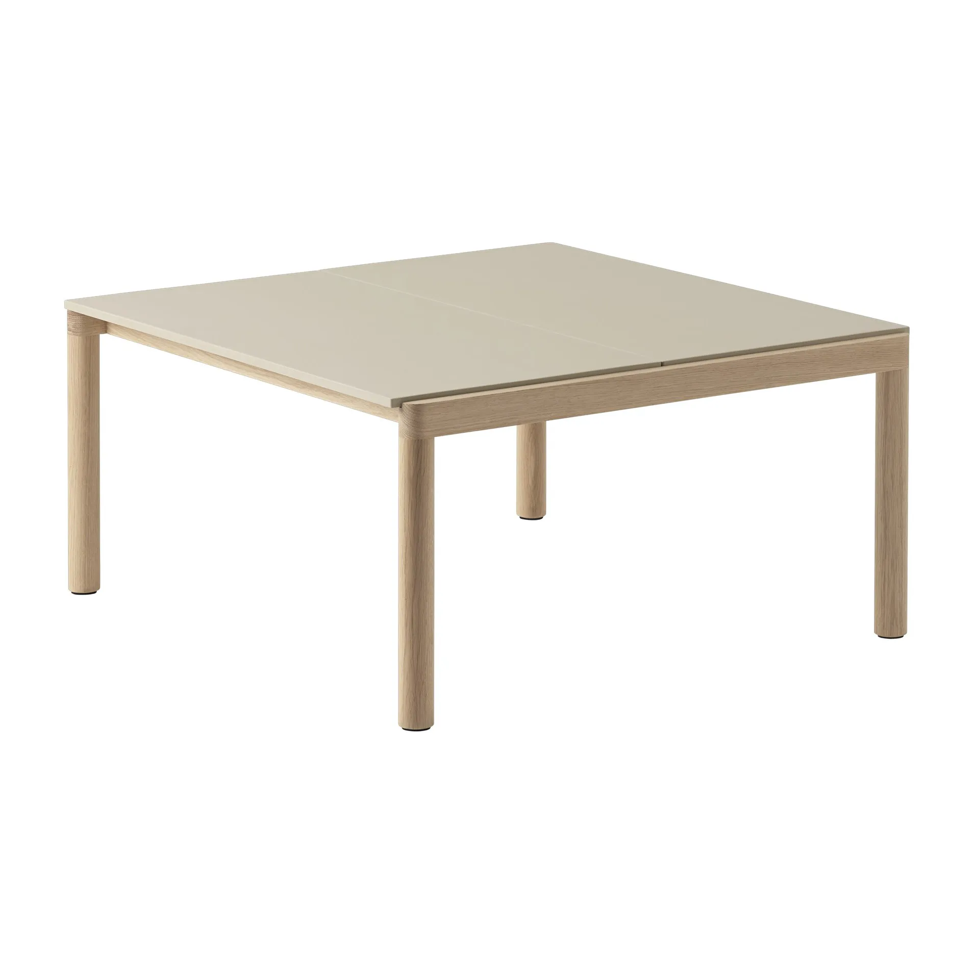 Table basse Couple 2 Plain 80x84x40 cm, Sand-oak Muuto