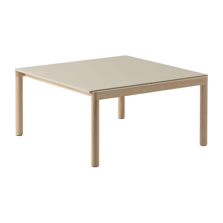 Table basse Couple 2 Plain 80x84x40 cm - Sand-oak - Muuto