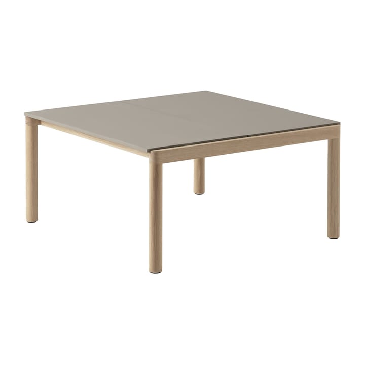 Table basse Couple 2 Plain 80x84x40 cm - Taupe-oak - Muuto