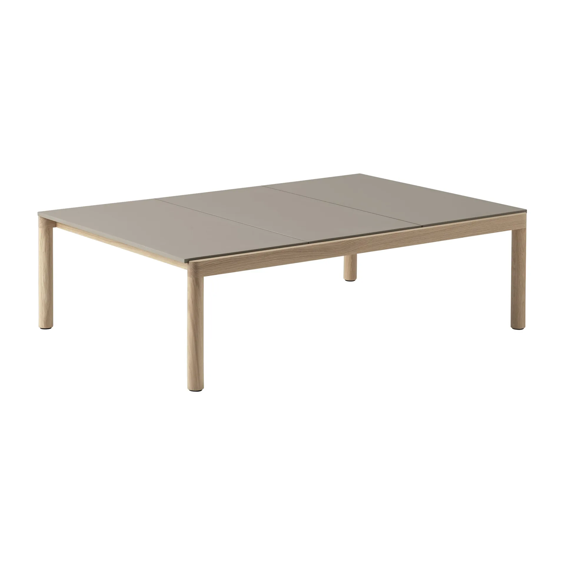 Table basse Couple 3 Plain 120x84x35 cm, Taupe-oak Muuto