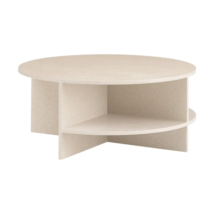 Table basse Halves - Taupe clair-terrazzo, Ø85 cm - Muuto