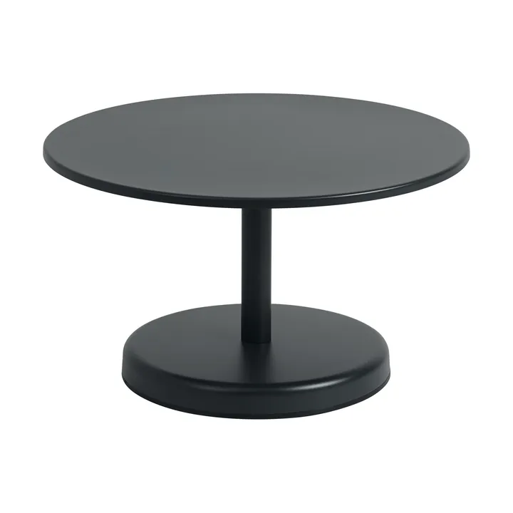Table basse Linear Steel - Anthracite black, Ø70x40 cm - Muuto