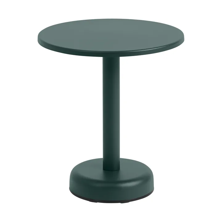 Table basse Linear Steel - Dark green, Ø42x47 cm - Muuto