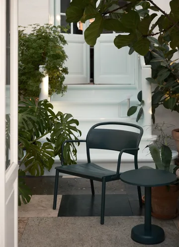 Table basse Linear Steel - Dark green, Ø42x47 cm - Muuto