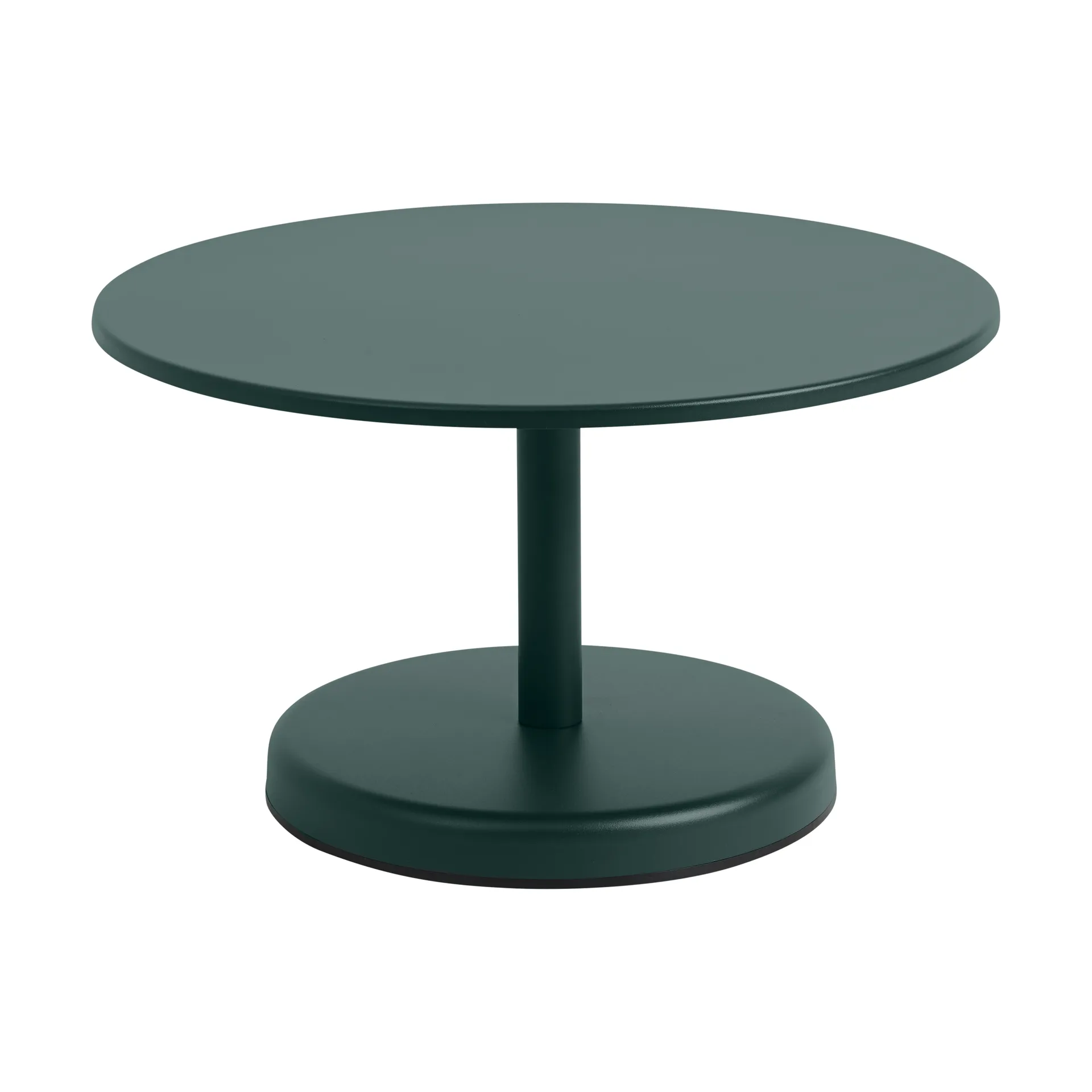 Table basse Linear Steel, Dark green, Ø70x40 cm Muuto
