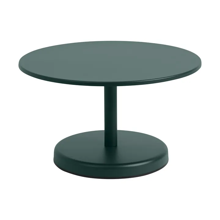 Table basse Linear Steel - Dark green, Ø70x40 cm - Muuto