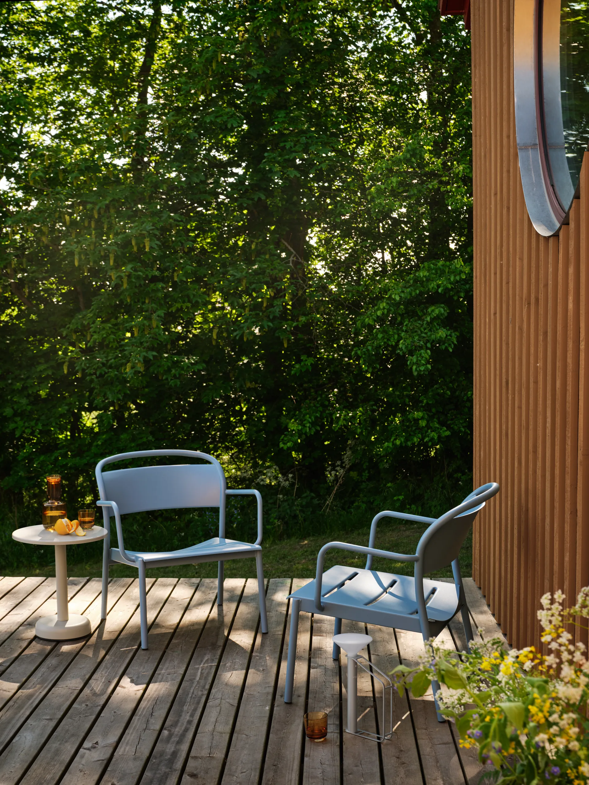 Table basse Linear Steel, Grey, Ø42x47 cm Muuto