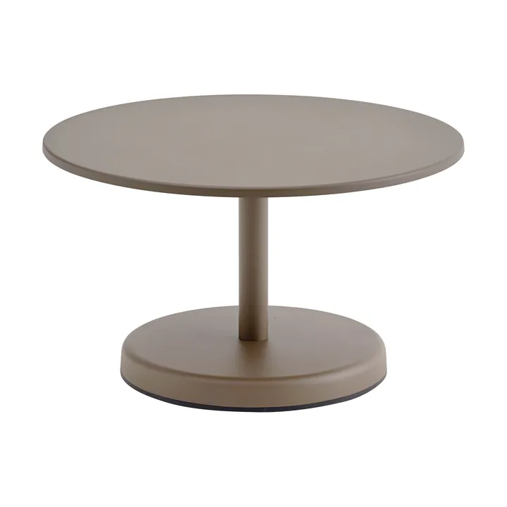 Table basse Linear Steel - Taupe, Ø70x40 cm - Muuto