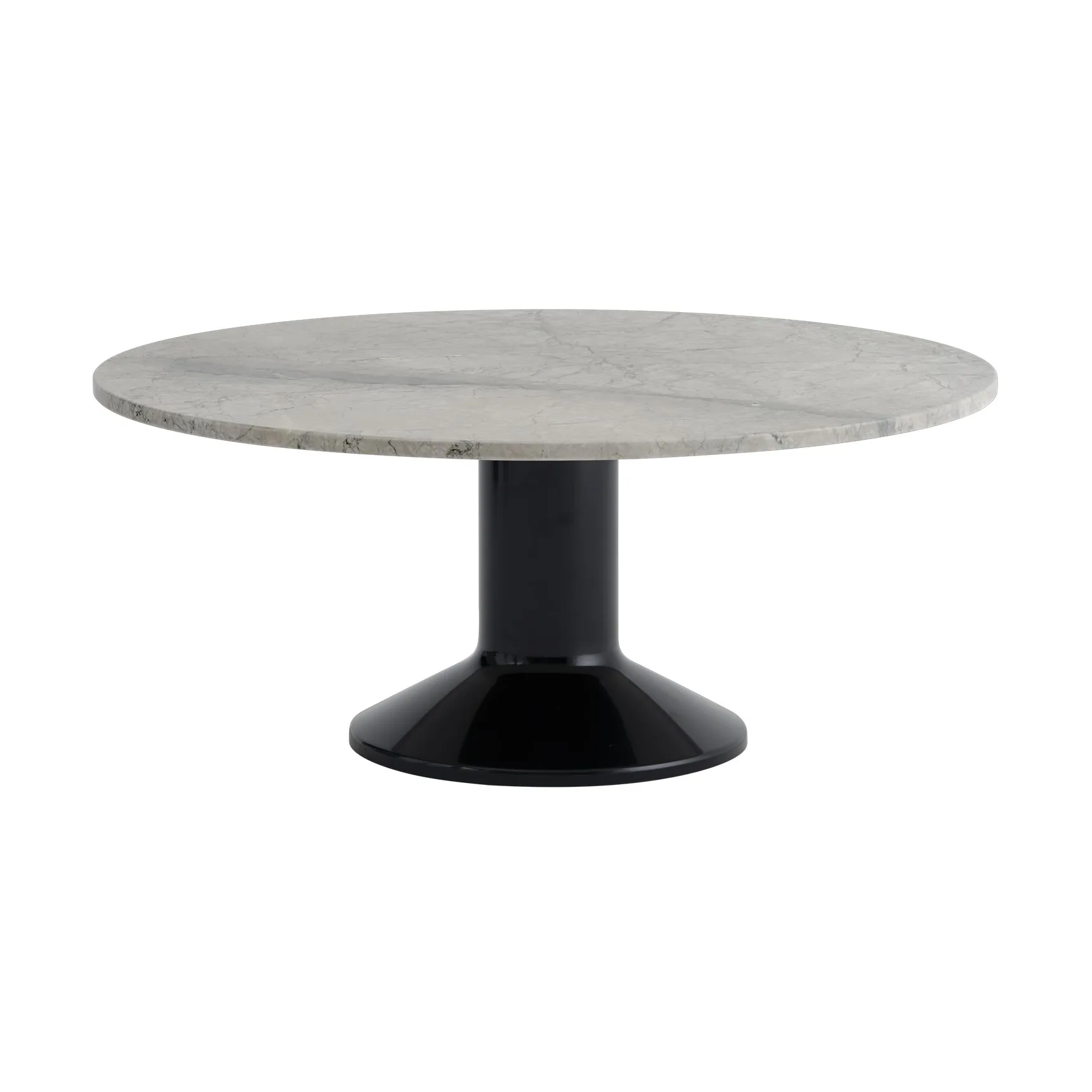 Table basse Midst, Grey marble-black, Ø90 cm Muuto