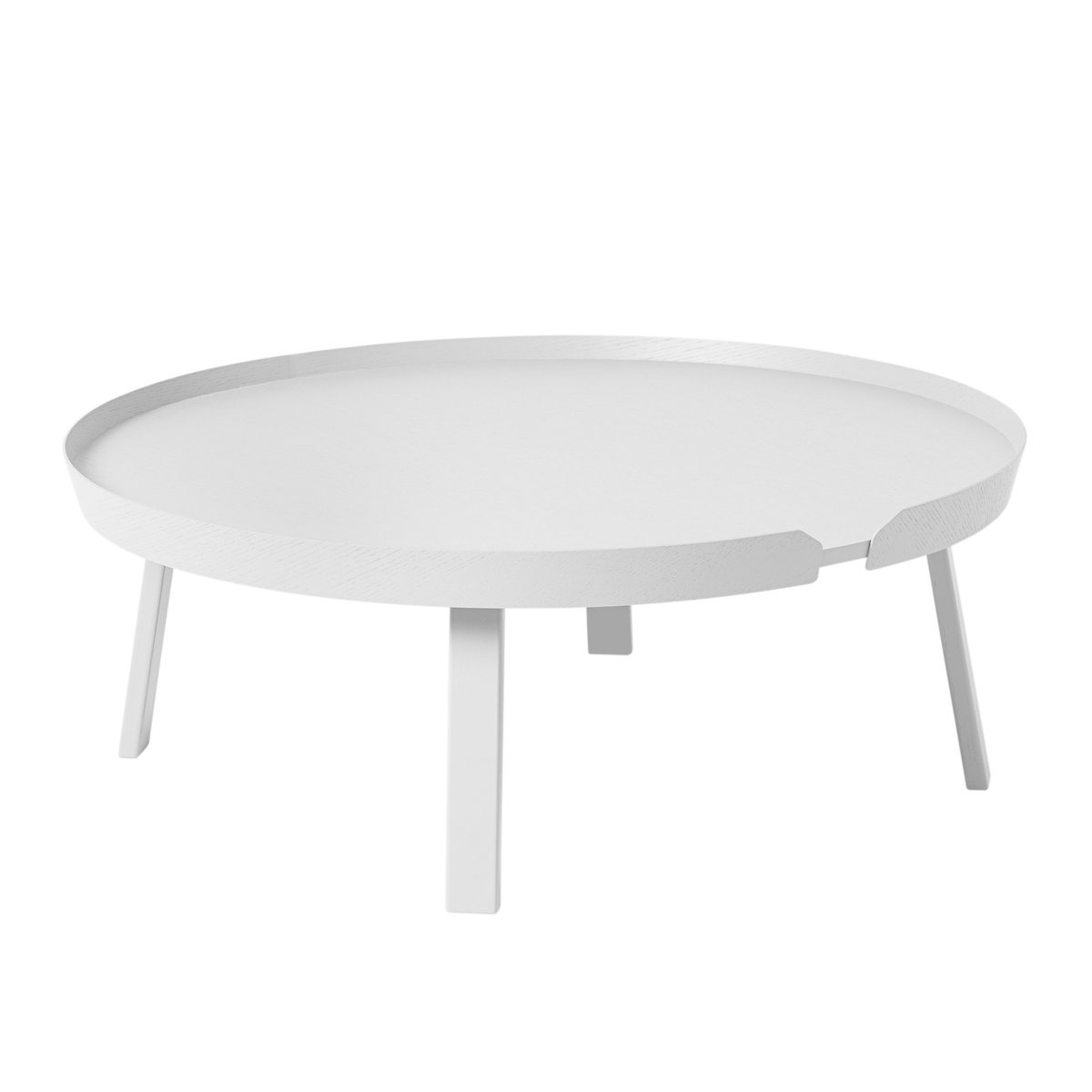 Muuto Table d'appoint Around extra large White | Design Scandinave | Table de salon | Blanc