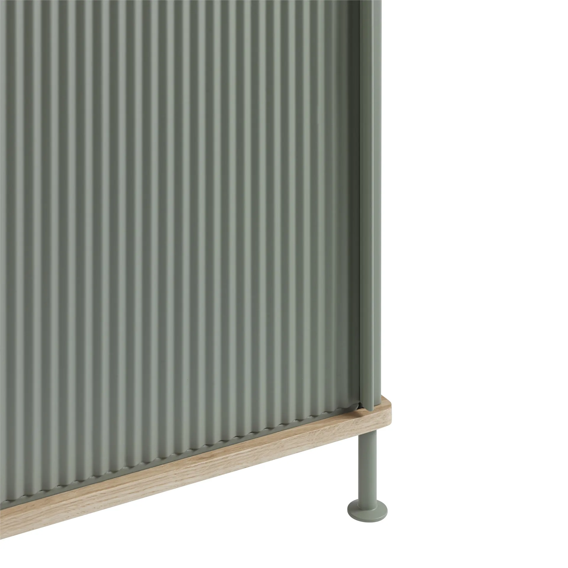 Table d'appoint Enfold, basse 125x45x63 cm, chêne, vert Muuto