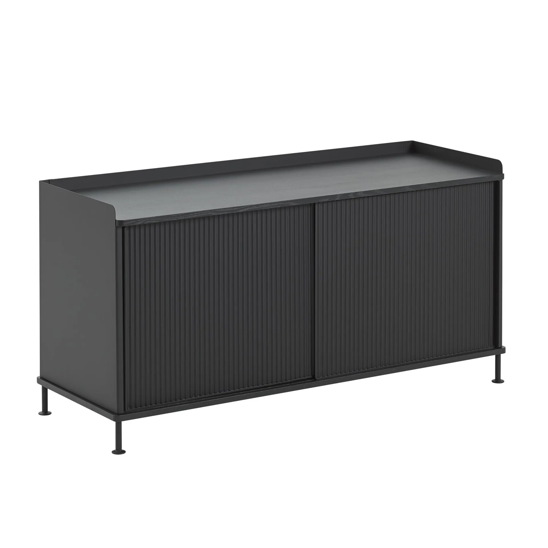 Table d'appoint Enfold, basse 125x45x63 cm, noir, noir Muuto