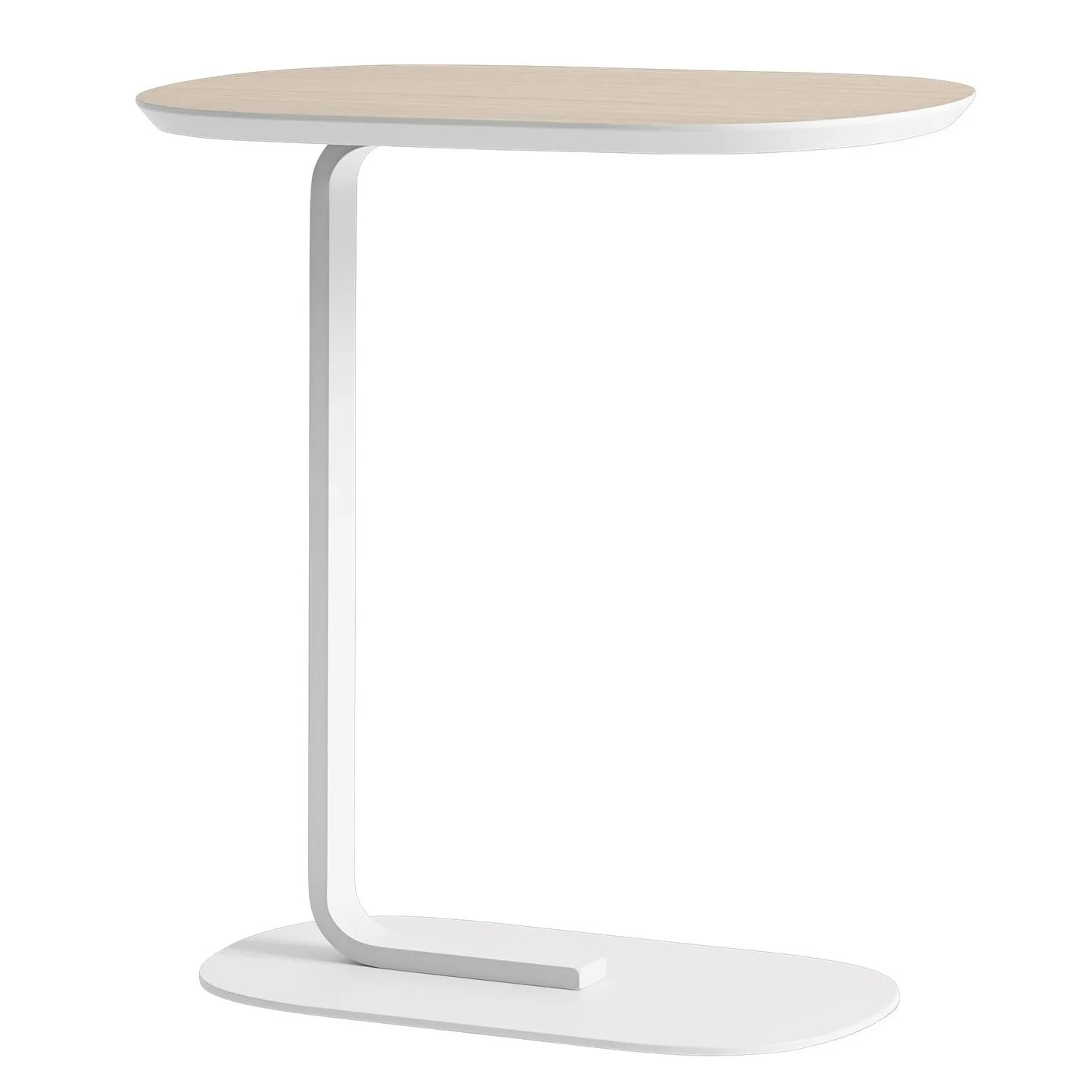 Table d'appoint Relate 60,5 cm, chêne, blanc Muuto
