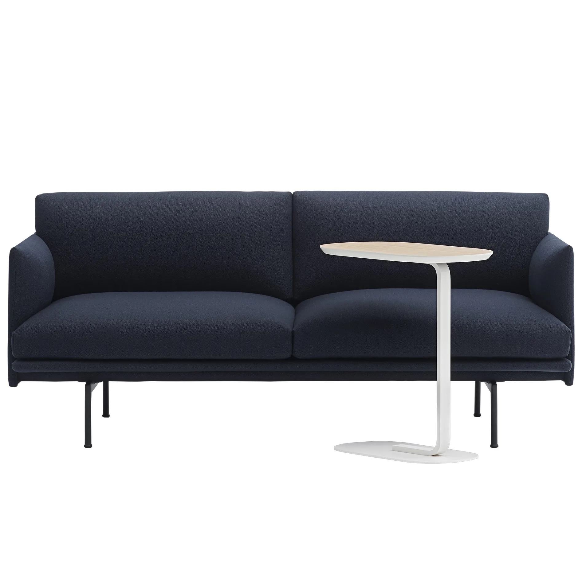 Table d'appoint Relate 60,5 cm, chêne, blanc Muuto