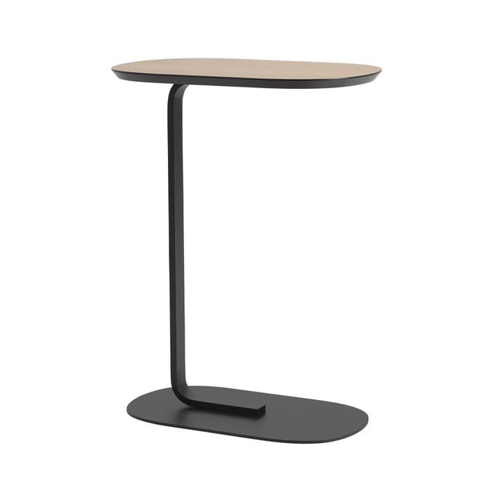 Table d'appoint Relate H: 73,5 cm - Oak veneer-Black - Muuto