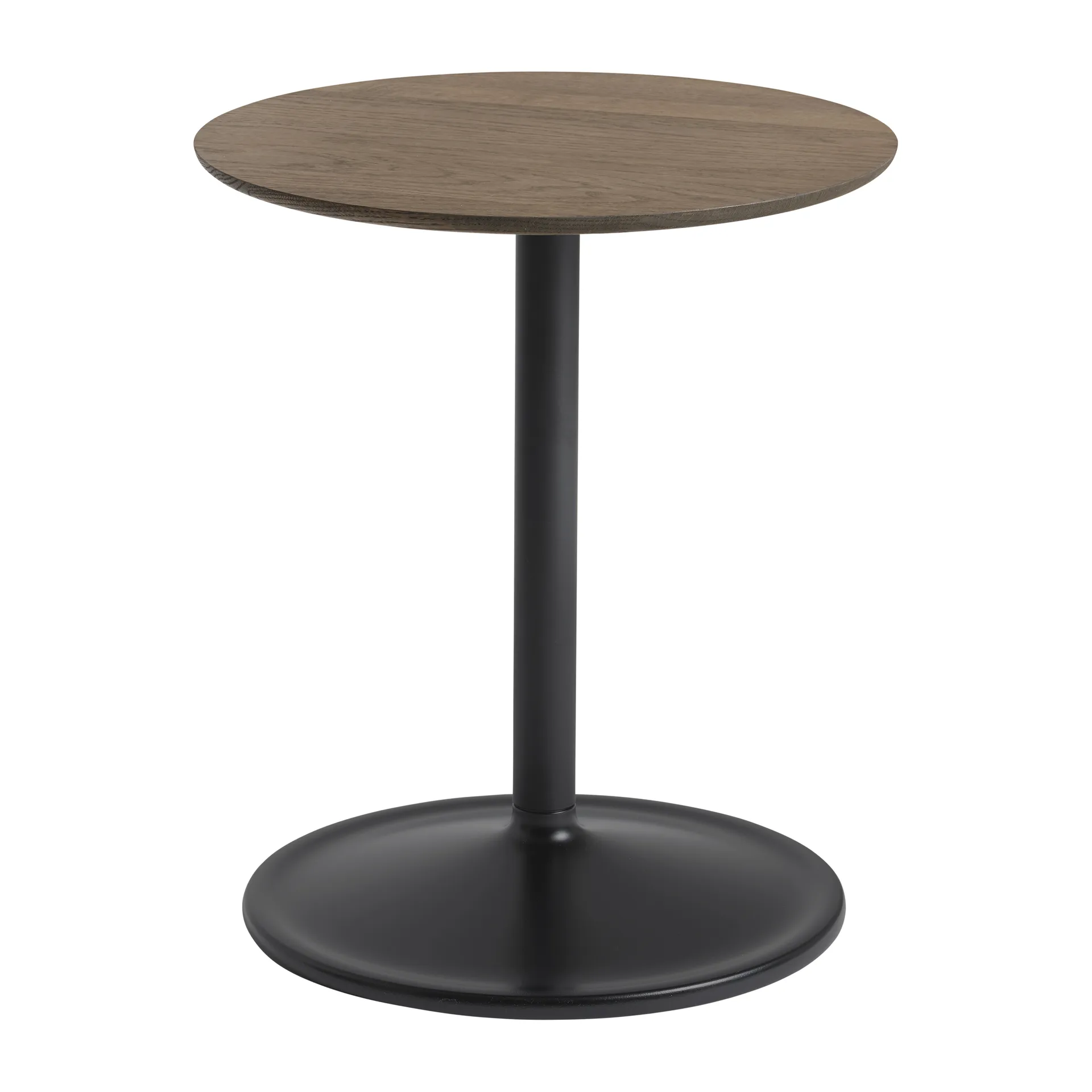 Table d'appoint Soft 48 cm, Solid smoked oak-black Muuto