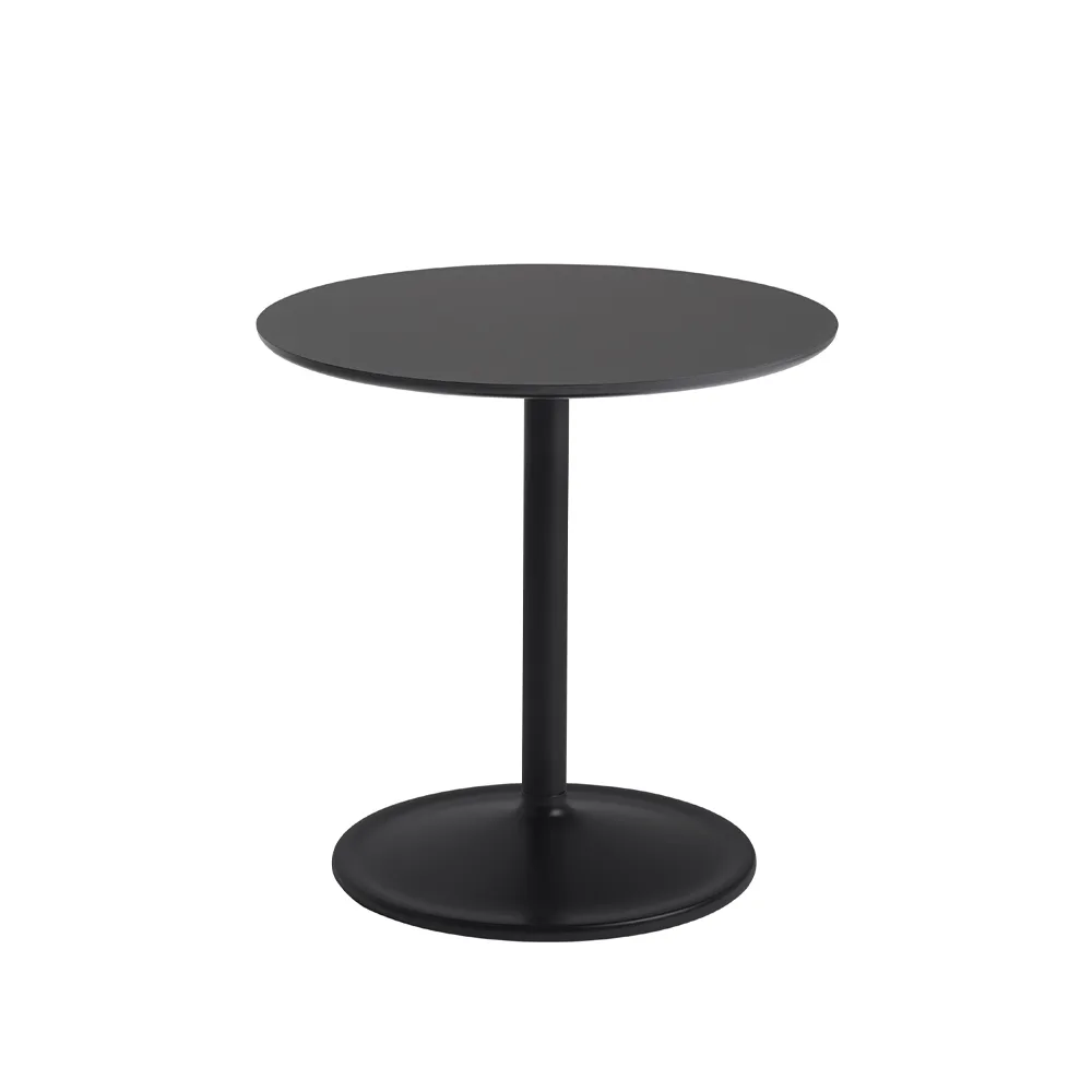 Table d'appoint Soft Ø48cm, Black nanolaminate H: 48 cm Muuto