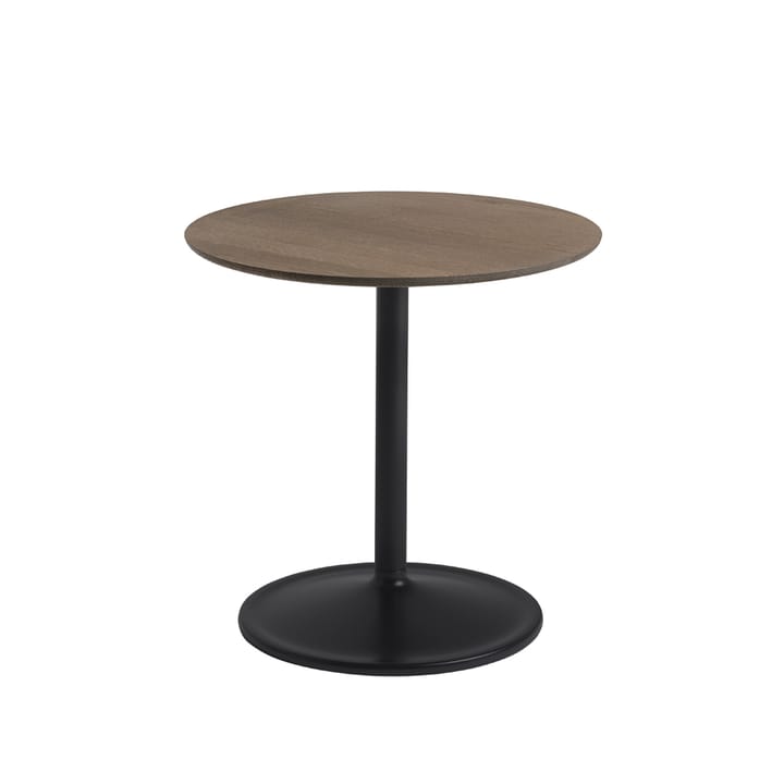 Table d'appoint Soft Ø48cm - Smoked oak-Black H: 48 cm - Muuto