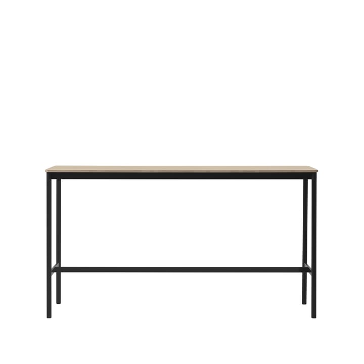 Table de bar Base High - oak, structure noire, bord en contreplaqué, l50 L190 H105 - Muuto