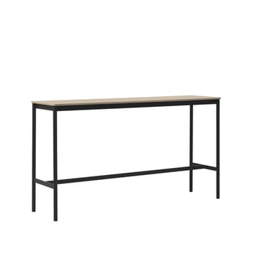 Table de bar Base High - oak, structure noire, bord en contreplaqué, l50 L190 H105 - Muuto