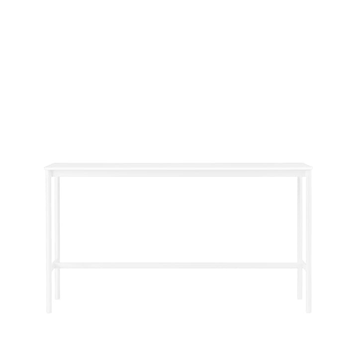 Table de bar Base High - white laminate, structure blanche, bord en ABS, l50 L190 H105 - Muuto