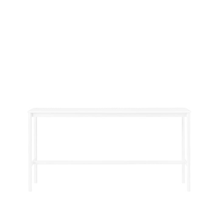 Table de bar Base High - white laminate, structure blanche, bord en ABS, l50 L190 H95 - Muuto